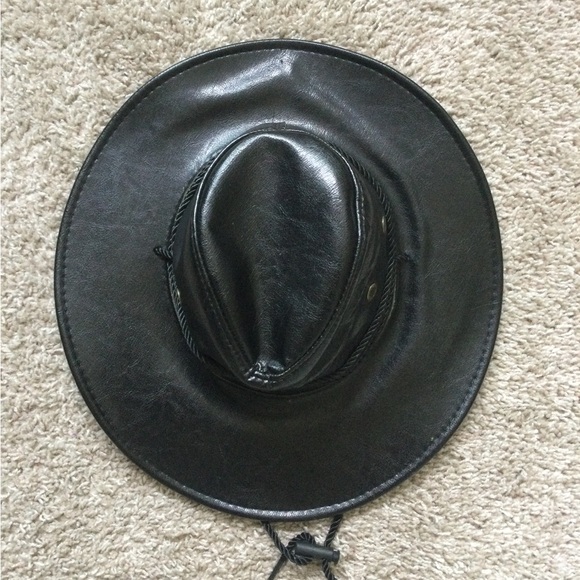 Men’s Faux Leather Cowboy Hat - Picture 2 of 16